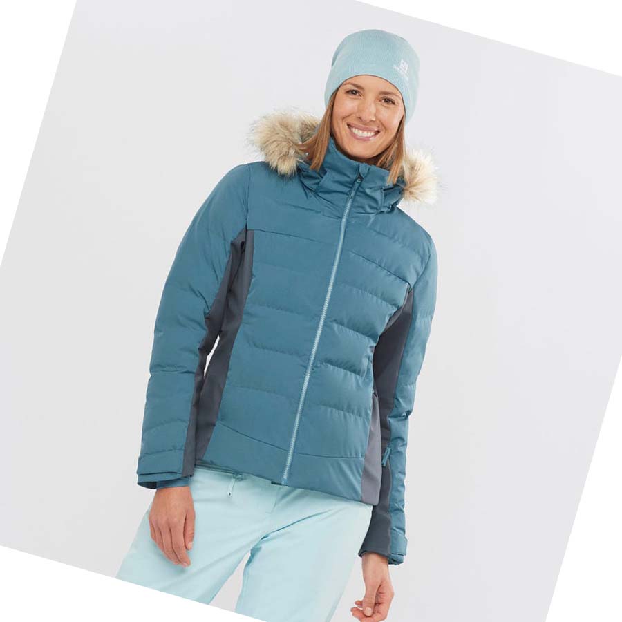 Chaquetas De Esquí Salomon STORMCOZY Mujer Azules | MX 2412KOR